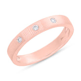 0.07ct 14k Rose Gold Diamond Lady's Band Size 8